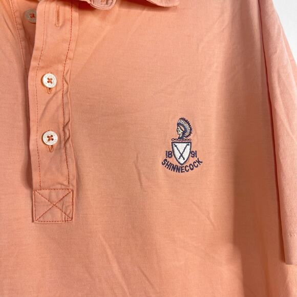 Polo Ralph Lauren Golf Mens M Coral Orange Shinnecock Short Sleeve Pima Polo - Picture 4 of 9